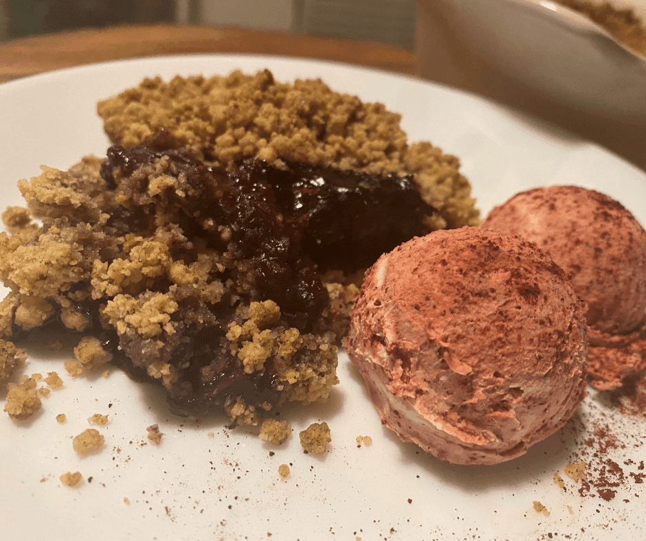 blueberry crumble