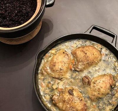 Chicken Fricassee With China Black Rice