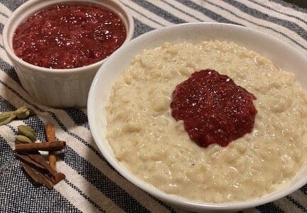 Carolina Gold Rice Pudding With Strawberry Chia Jam