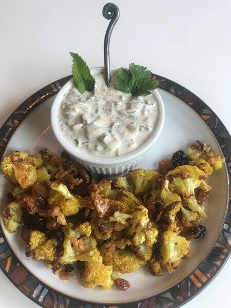 Roasted Curried Cauliflower