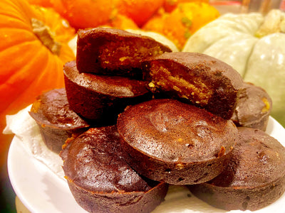 Almond Buttercup Brownies with Pumpkin Spice