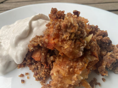 Apple Persimmon Crisp With Chestnuts