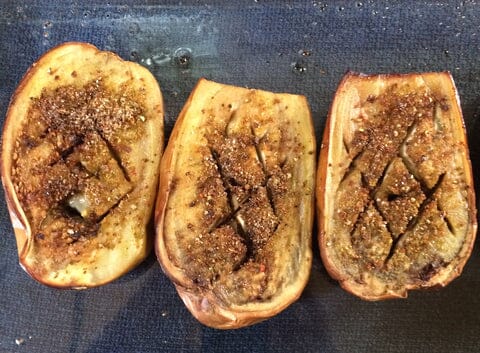 Roasted Eggplant With Pepper Salt