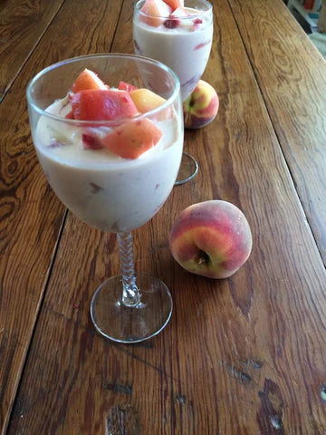 Ashitaba-Peach Parfait