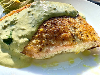 Salmon and Cilantro Lime Cashew Cream