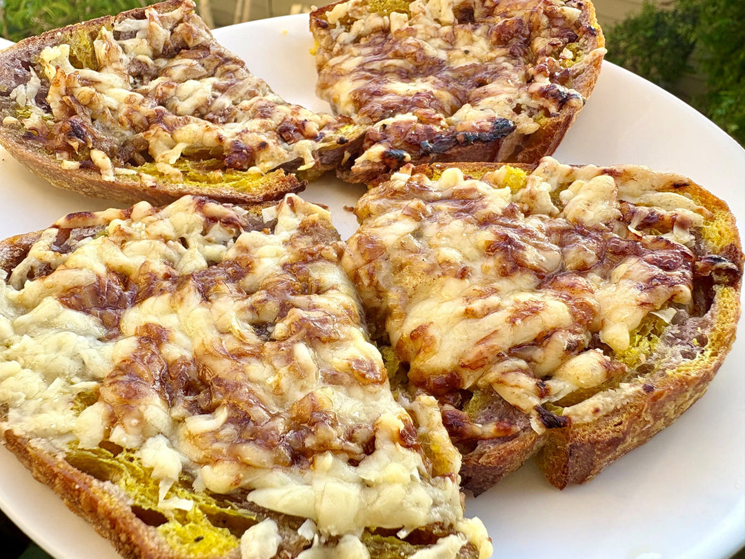 Cheesy Sourdough Toast with Balsamic Vinegar
