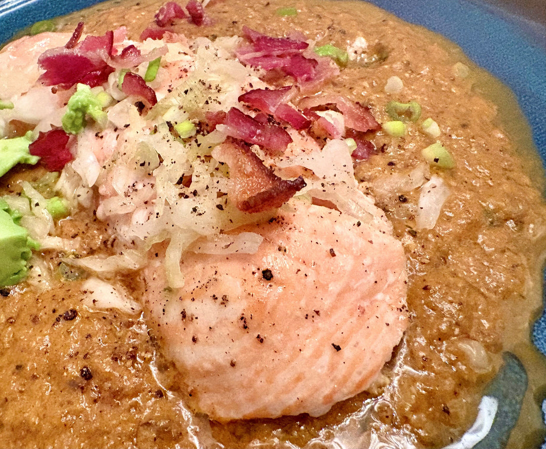 Salmon With Bacon Butter Sauce