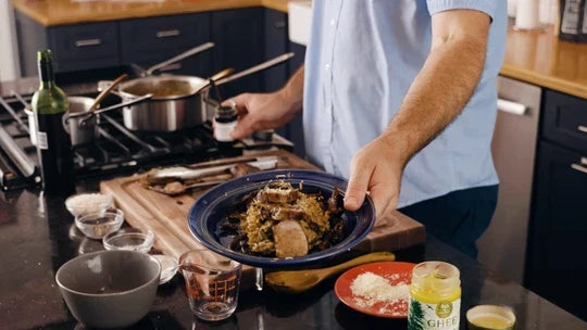 Pork Loin and Wild Ramp Risotto