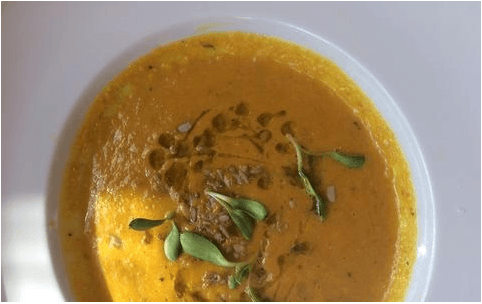 Pumpkin Soup With Turmeric and Cardamom