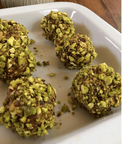 Pistachio-Cherry Energy Balls With Turmeric