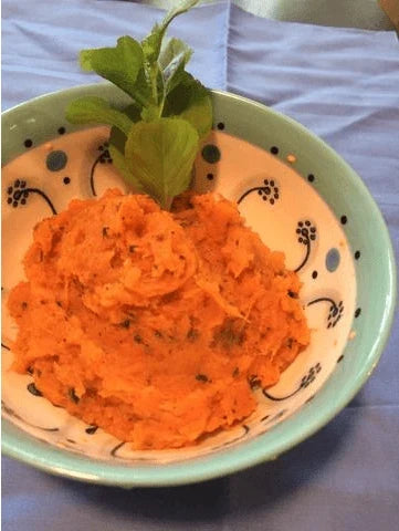 Sweet Potato Mash with Three-Beet Powder