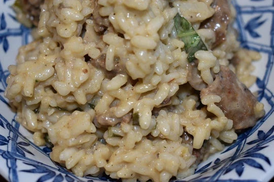 Wild Ramp and Pork Risotto
