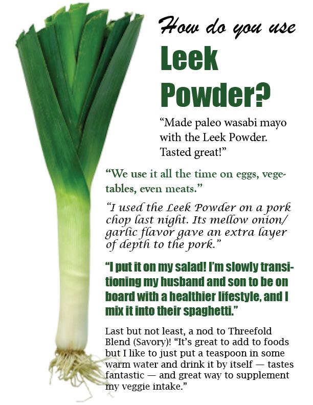 Leka Powder Leeks Powder: A Rich Source of Vitamin K & Disease-Fighting Polyphenols ...