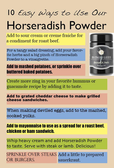 10 Easy Ways To Use Horseradish Powder - Dr. Cowan’s Garden