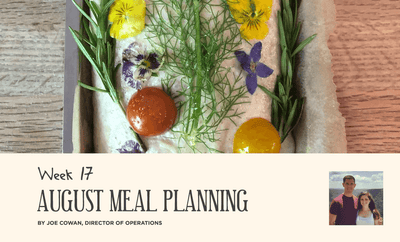 Week 17: August Meal Planning