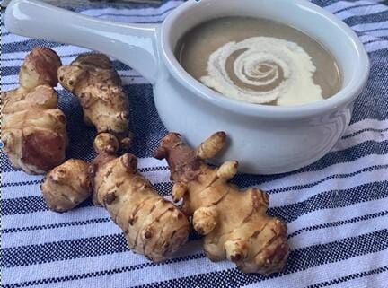 Jerusalem Artichoke and Mushroom Soup