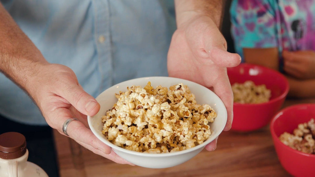 Veggie Popcorn and Caramel Corn