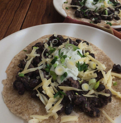 Black Bean & Leek Tostados