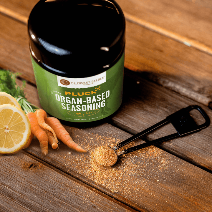Pluck Zesty Garlic Organ-Based Seasoning - Dr. Cowan&