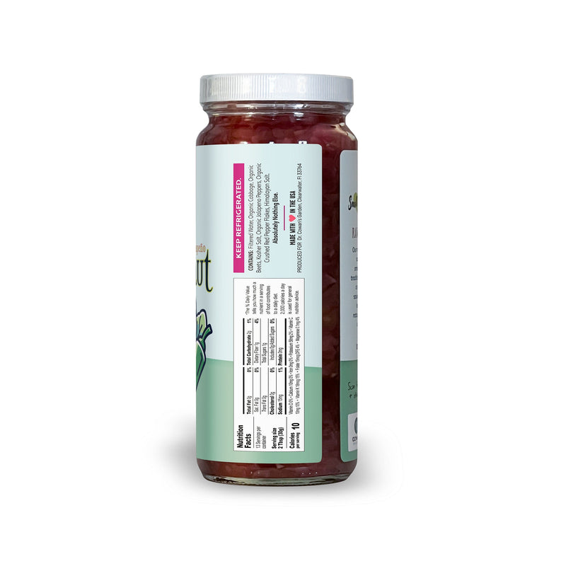 Raw Probiotic Organic Sauerkraut – Beet Jalapeno