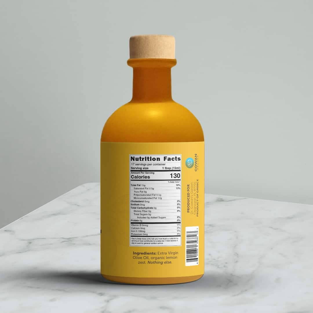 Lemon Infused High Polyphenol Olive Oil - Dr. Cowan&