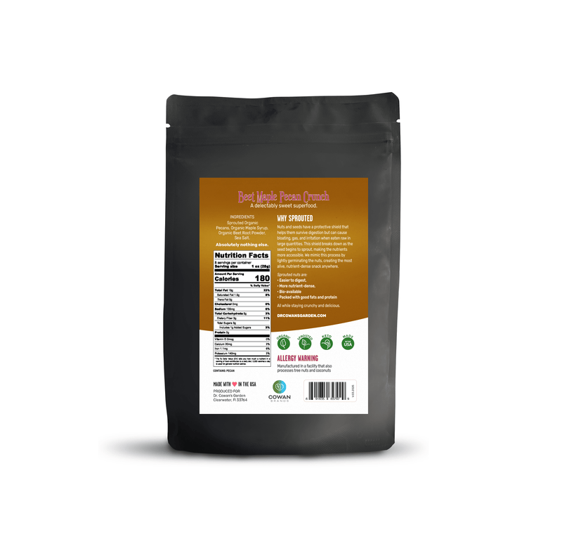 Flavored Sprouted Nuts – Beet Maple Pecan Crunch