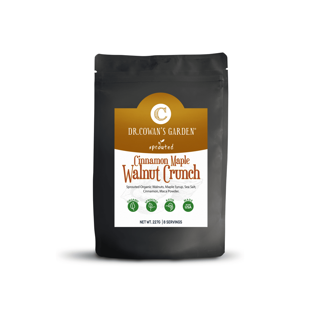 Flavored Sprouted Nuts – Cinnamon Maple Walnut Crunch - Dr. Cowan&