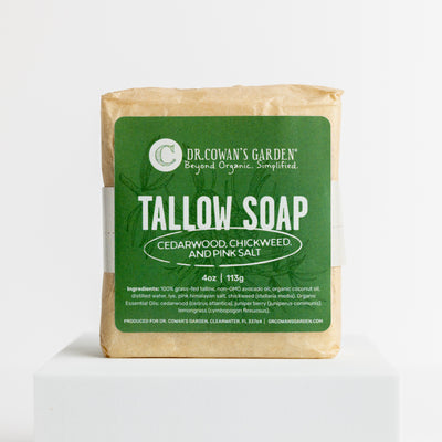 Cedarwood and Chickweed with Pink Salt Tallow Soap