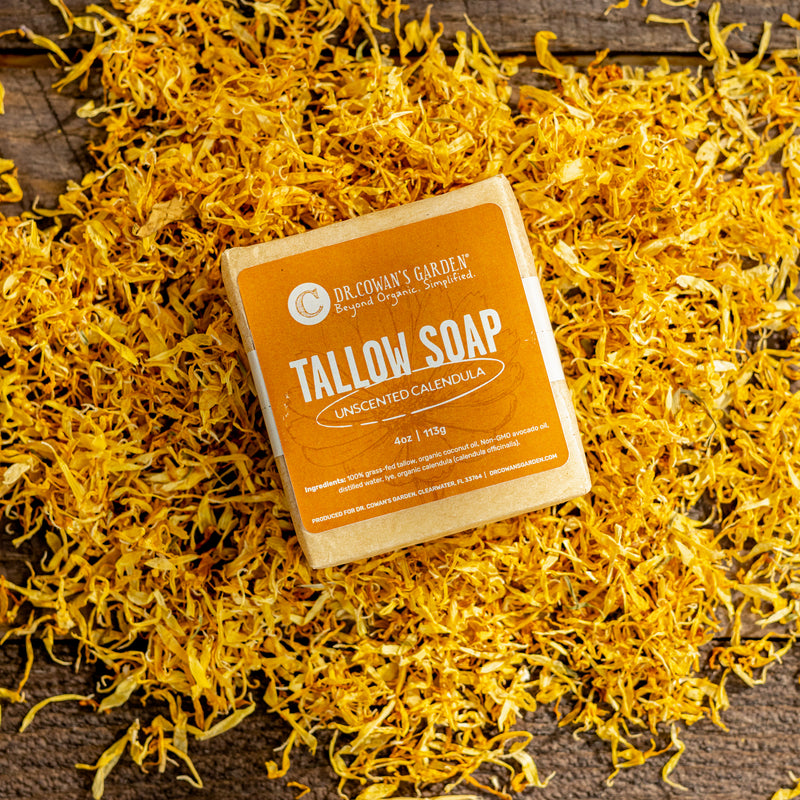 Unscented Calendula Tallow Soap
