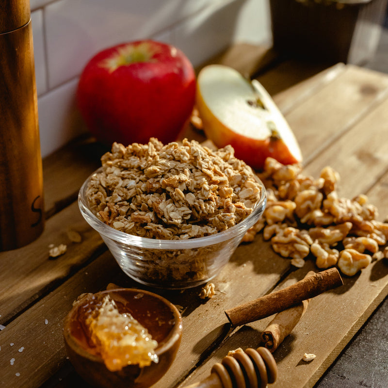 Small-Batch Pre-Soaked Granola – Apple Walnut Crisp